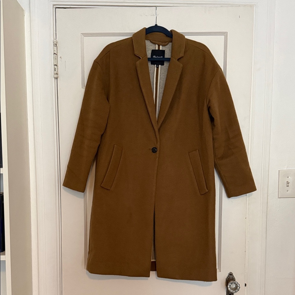 Madewell Wool Camel Boyfriend Coat